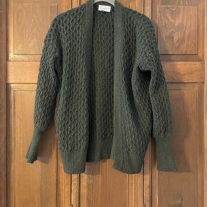 Green Cable Knit Sweater